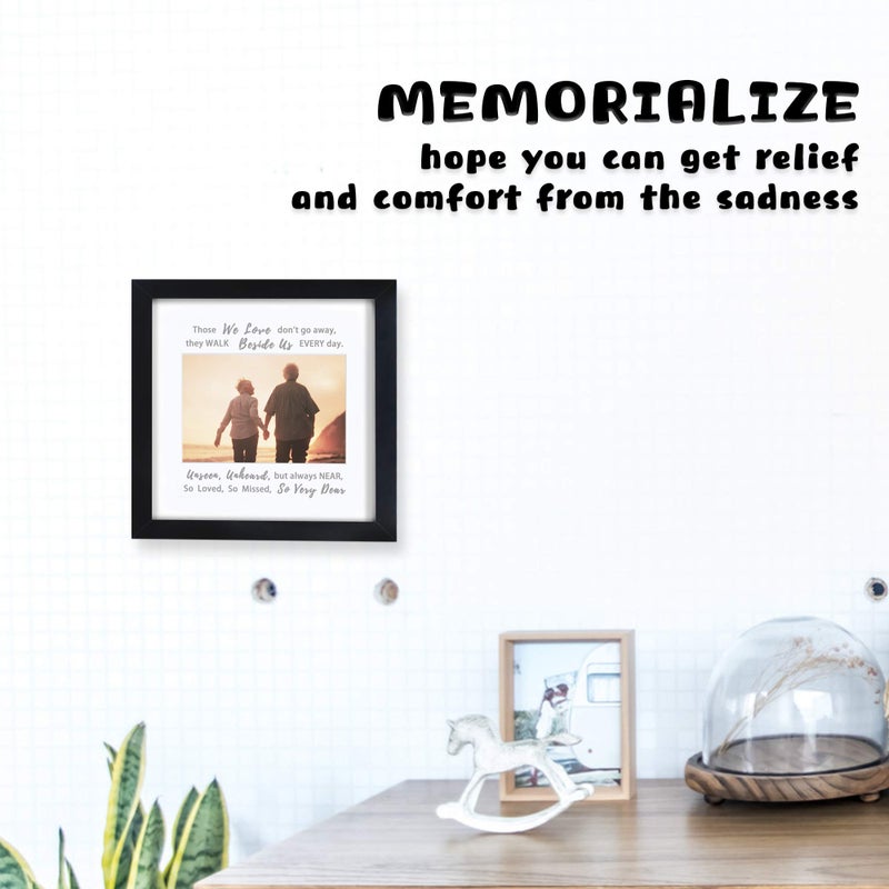 IHEIPYE Remembrance Memorial Picture Frame - Sympathy Gifts Idea for Loss of Loved One, Grandmother, Grandfather, Grandparents, Desktop, Black - Image 3